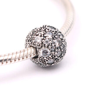 Authentic PANDORA Retired Cosmic Stars Clip with Clear Zirconia
